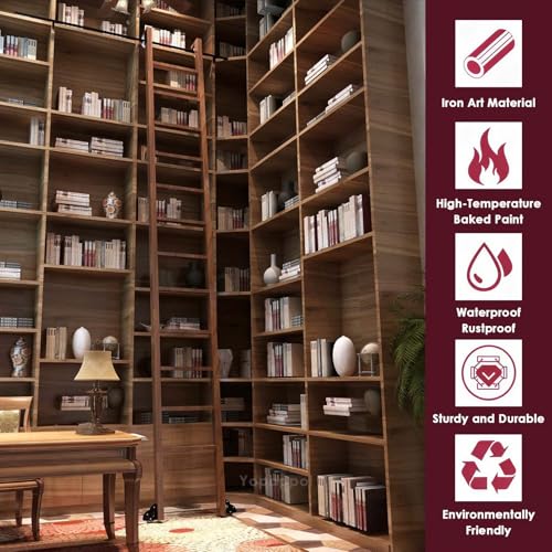 HeavyDu 3.37. den - Kit de báscula deslizante de acero al carbono para escaleras y guías de apoyo para un fácil acceso y estabilidad mejorada