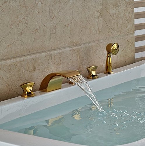 Robinet cascade baignoire mitigeur 5 pièces avec pommeau douche - 4