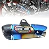 Universal Alpha Racing Sports Silencer/Exhaust Muffler Pipe, Slip-on Exhaust System for Bike/Motorcycle (MULTI)