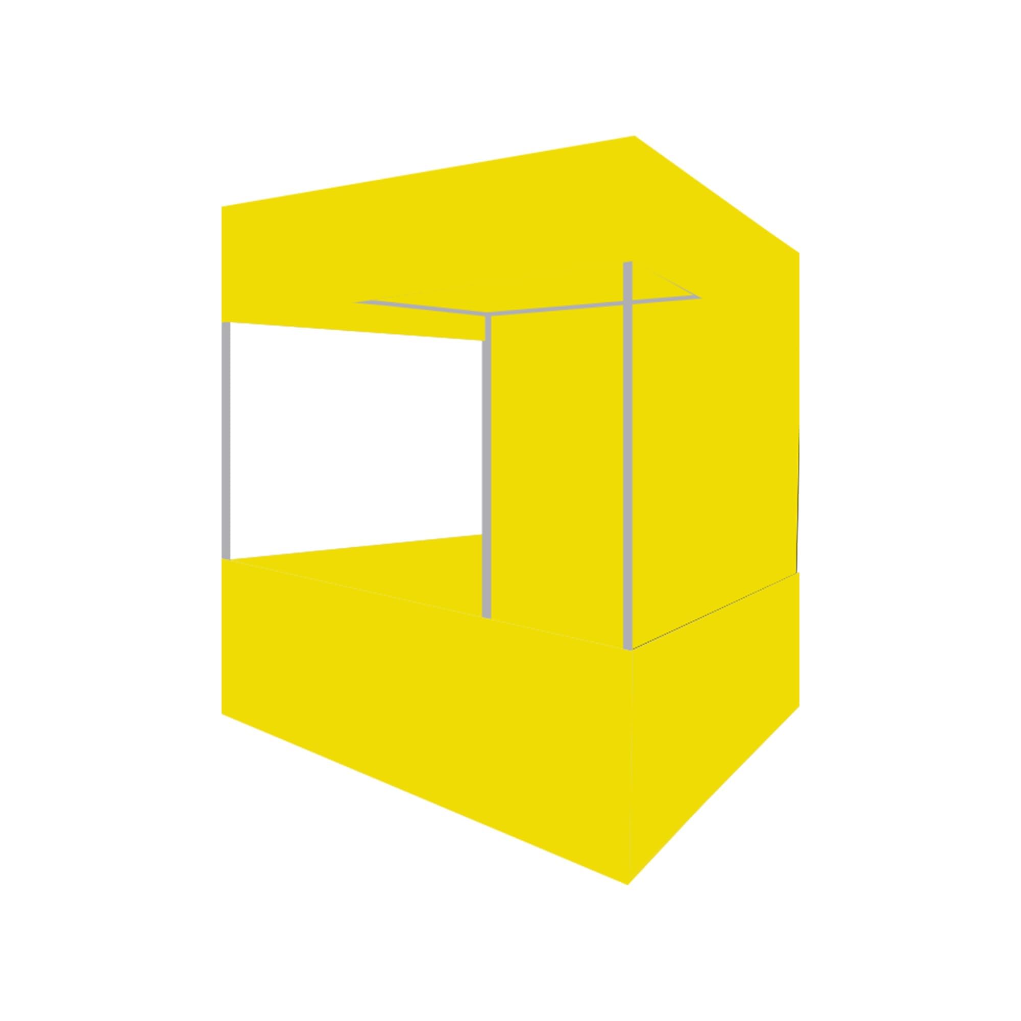 Shri R. K. Canopy Tent with Yellow Tetron Cloth for Promotional Advertising Portable Tent Yellow-3x3x7