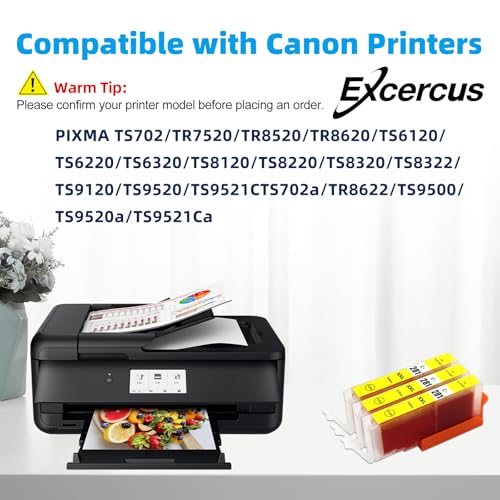 Image of Replacement for Canon CLI-281 CLI-281 XXL Yellow Compatible Ink Cartridges Use for PIXMA TS9120 TR7520 TR8520 TS6120 TS6220 TS8120 TS8220 TS9520 TS6320 TS9521C (3X 281XXL Yellow)