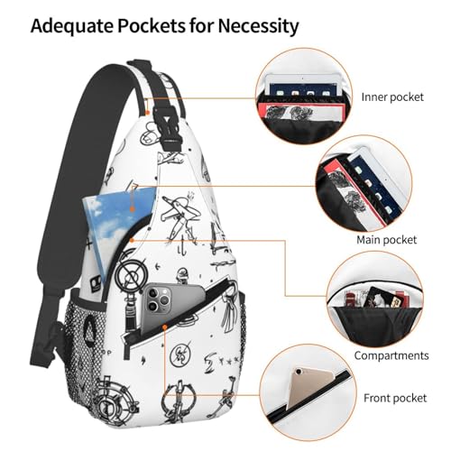 Mochila bandolera con estampado alfabeto de señas miniatura 4
