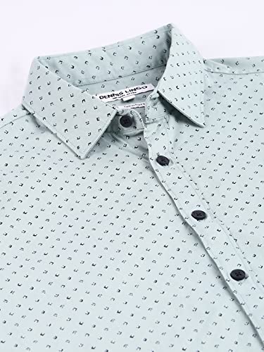 Image of Dennis Lingo Men's Grey Slim Fit Cotton Casual Shirt