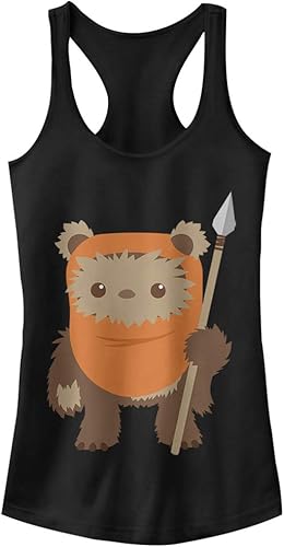 STAR WARS T-shirt fille dessin animé Ewok Spear, noir, Taille S