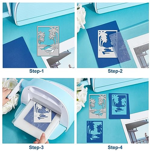 BENECREAT Coconut Tree Frame Metal Cutting Die for Scrapbooking Beach Moon Die Cut Embossing Stencils Template for Paper Card Making Decoration DIY Scrapbooking Album Craft Home Decor - Image 3