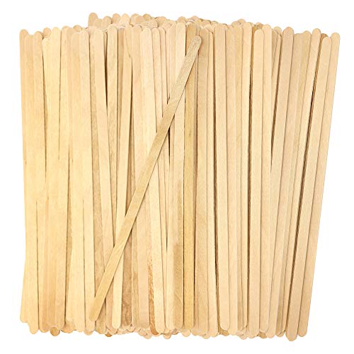 500 Pack, Slim Wooden Coffee Drink Liquid Stir Sticks, Beverage Stirrers, Natural Wood Eco-Friendly 7 Inch Length by CraftySticks