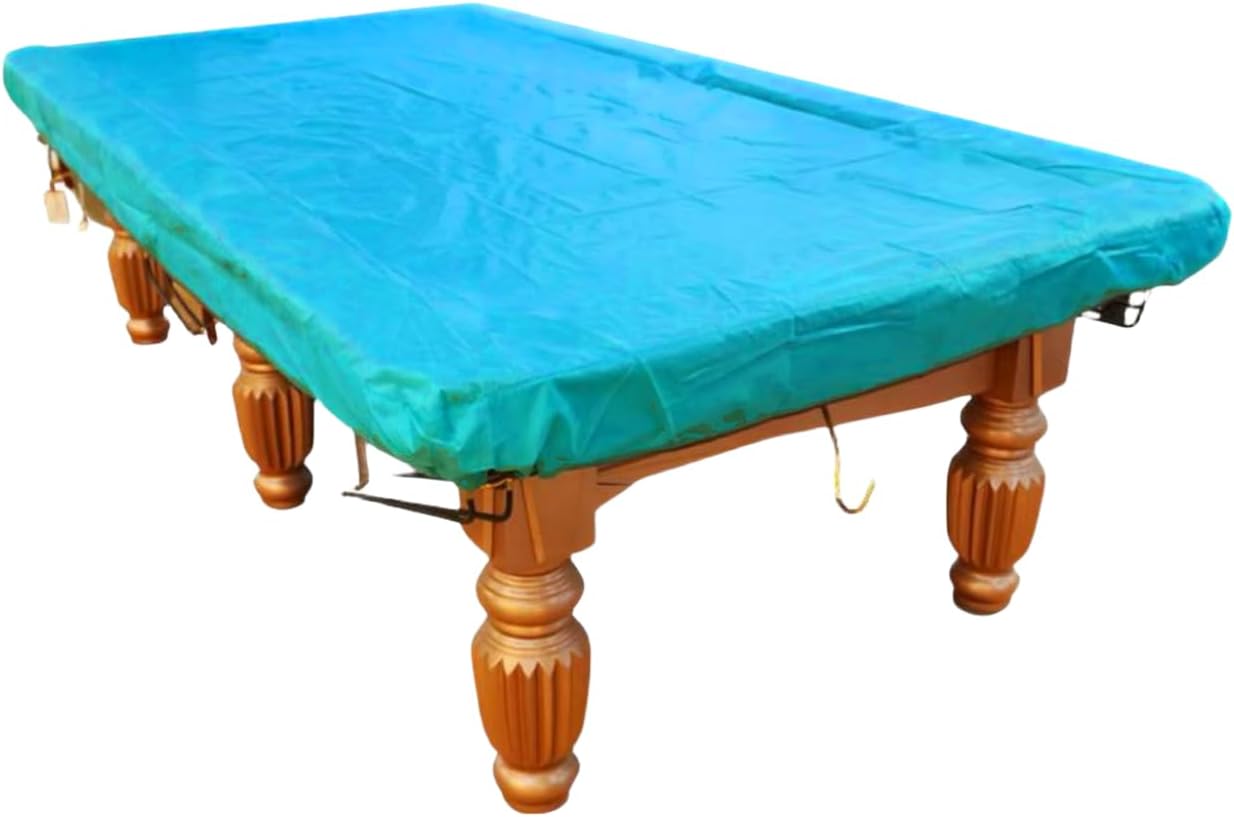 Sinsilvie Pool Table Cover 8'or 7' with Drawstring at The Bottom,Bule & Green