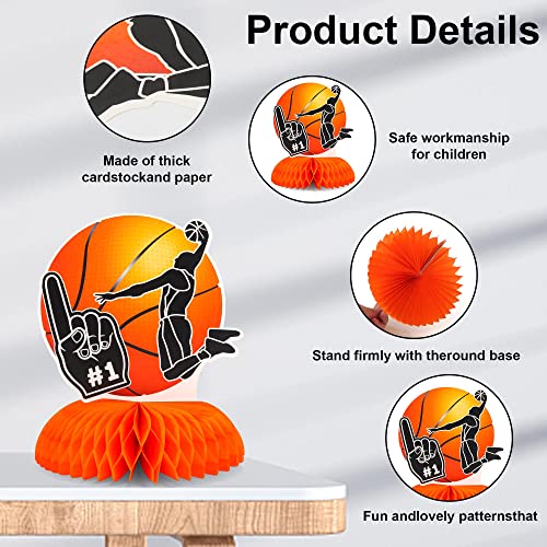10 Pcs Sports Themed Party Decorations Honeycomb Centerpieces Football Basketball Birthday Party Supplies Soccer Baseball Table Decorations Toppers 3D Sports Centerpieces For Parties Sports Events #TOP2