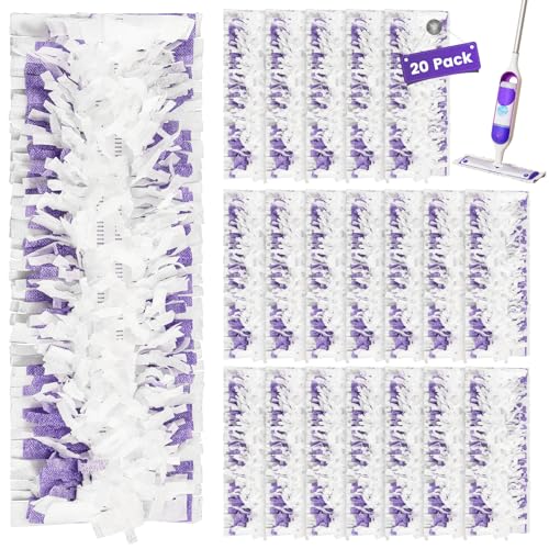 20 Pack Disposable Mopping Pads Compatible with Swiffer PowerMop Multi-Surface Mop Pad Refills and Swiffer PowerMop Wood Mop for Floor Cleaning, Powerful and Efficient Clean Pads Replacement