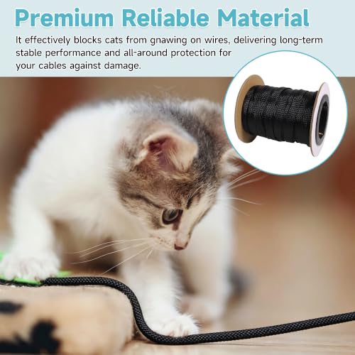 Telar de cable trenzado PET de 1/2 pulgada y 100 pies negro 4