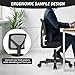 Simple Deluxe Low-Back Mesh Armless Office Chair,Swivel Rolling Computer Chair No Arms with Lumbar Support