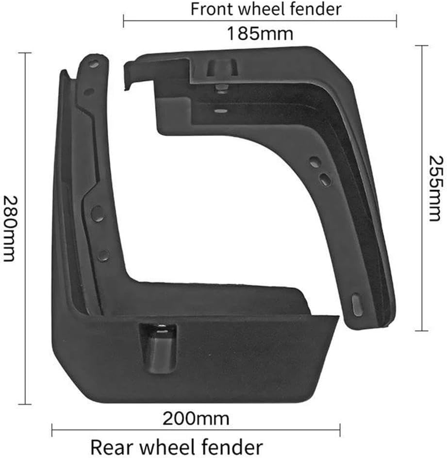 Auto Parts 4PCS Car Mudguard Mud Flaps Splash Mud Guard Fender for Hyundai Accent 2016-2020