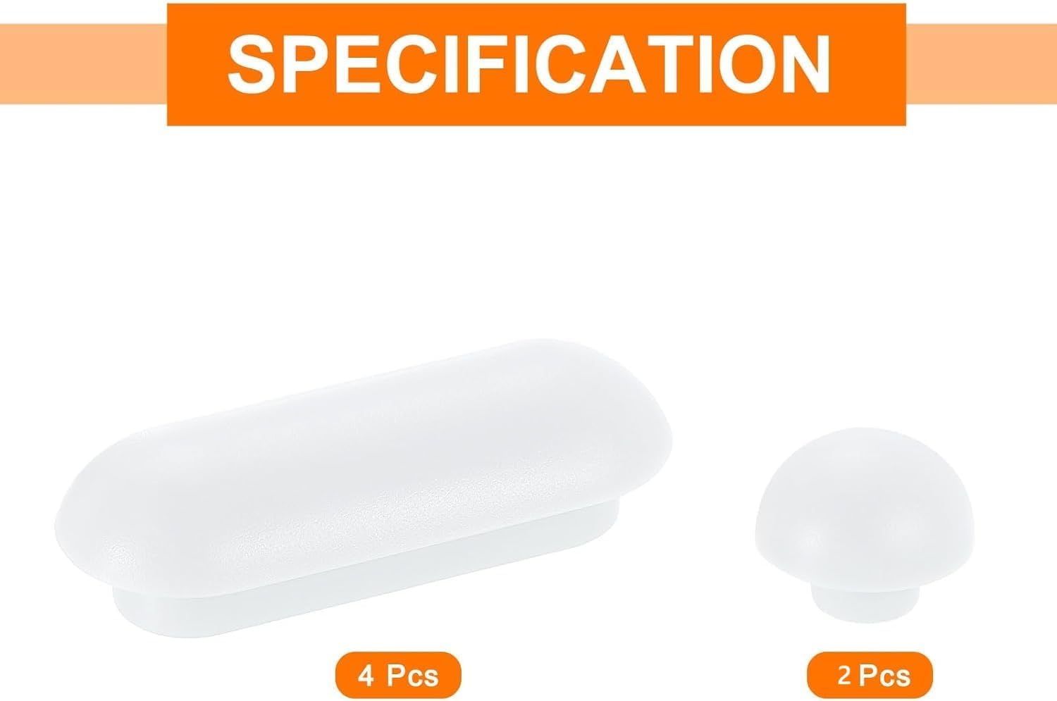 Toilet Seat Buffer, Anti-Slip Plastic Toilet Seat Bumper Kit, Universal Buffer Toilet Lid Rubber Bumpers for Home Hotel, White