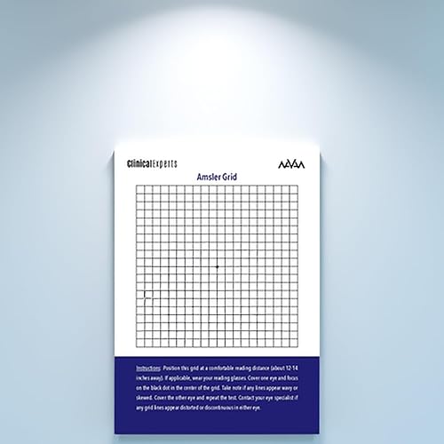 Miniatura 7 de Amsler - Rejilla ocular con parte trasera magnética, herramienta de detección diaria de visión para pacientes con degeneración macular y glaucoma