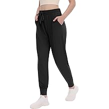 Women's Joggers with Pockets - High Waisted Sweatpants Tapered Leg Drawstring Lightweight Athletic Pants