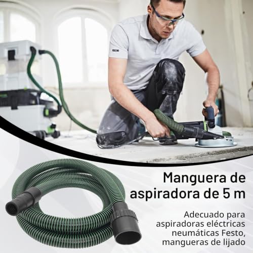 Miniatura 7 de Manguera De Extracción De Polvo, 5m Manguera De Aspiración De 32 Mm De Diámetro Antiestática D27 Para Festool Accesorios Para Aspiradoras Ct 26 36 48 15 25, Ct Mi-Ni Y Mi-Di