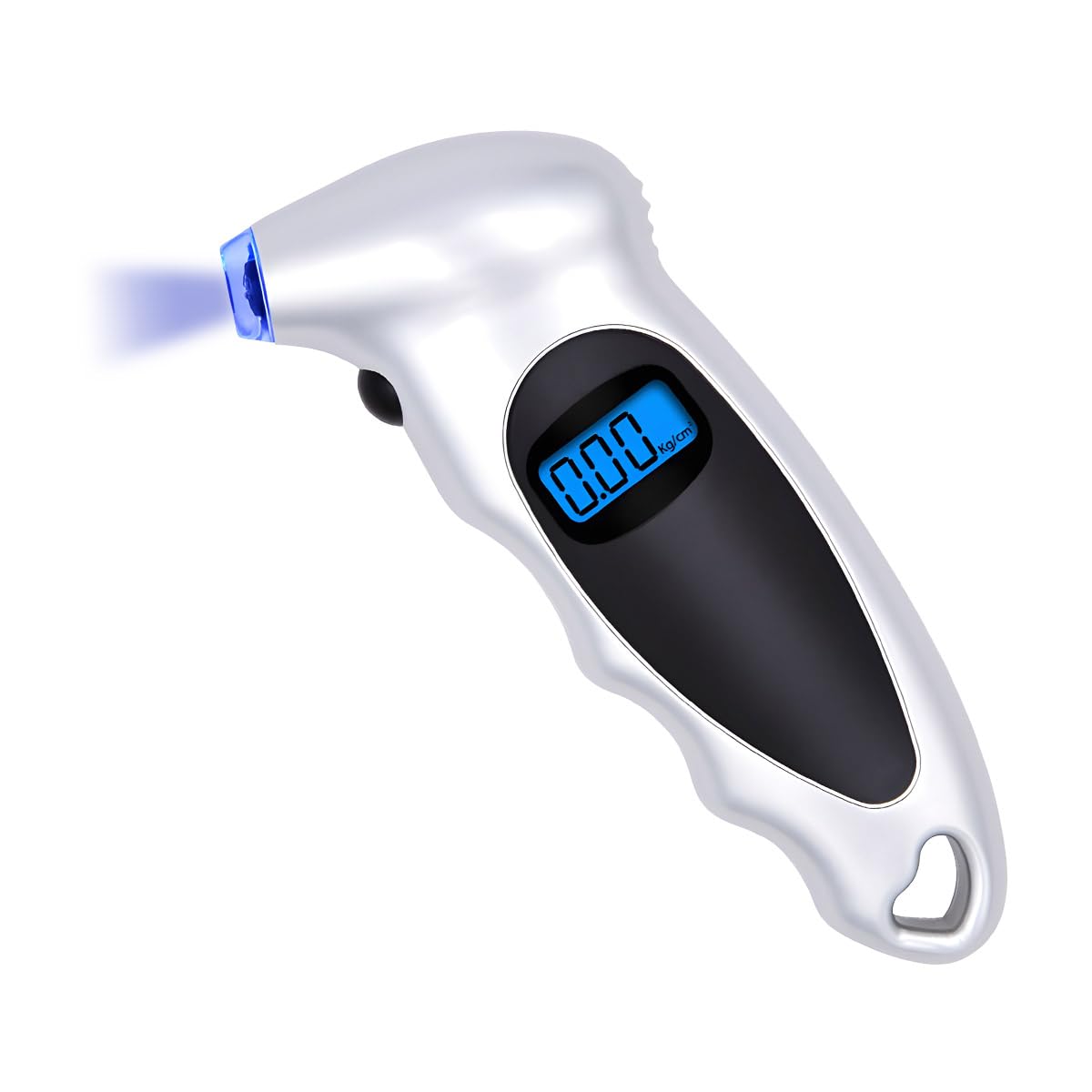 KVAEY Digital Tire Pressure Gauge, 150 PSI 4 Settings Accurate Tire Gauge with Non-Slip Grip, Backlight LCD Tire Pressure Gauge Reader Checker Tool for Car Truck Bicycle Motorcycle (Silver)