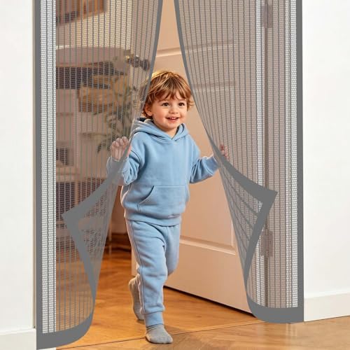 Moustiquaire de porte aimantée 134x217 pour bloquer les insectes