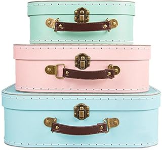 Set of 3 Retro Storage Suitcases