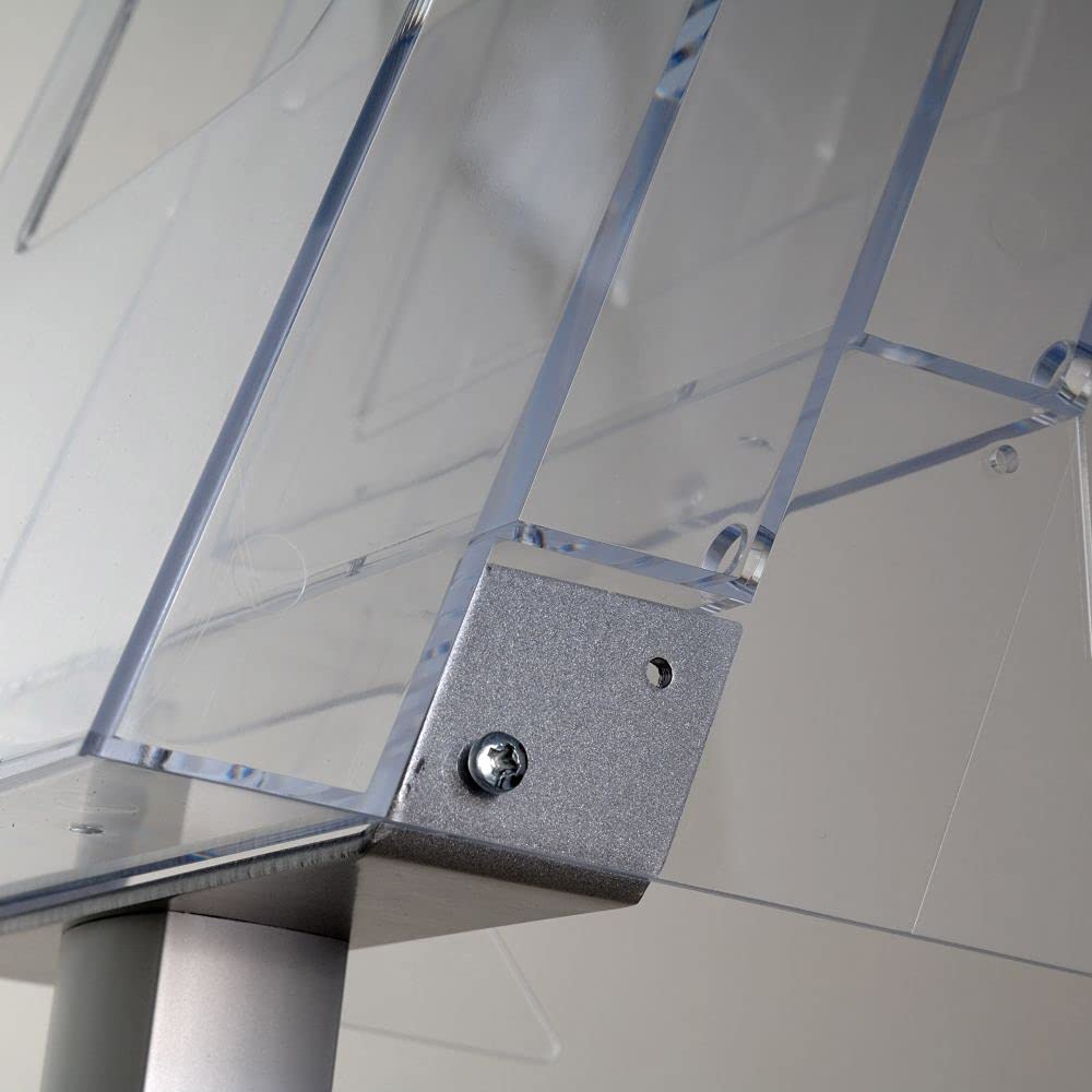 Prospektständer 3 x DIN A4 Fächer | Fächer des Boden-Prospektständers aus glasklarem Acryl