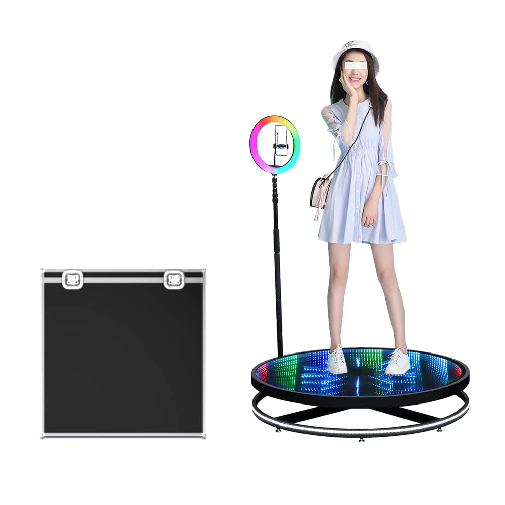 PQZKLDP 360 Photo Booth Machine Rotation, Surround Shooting Equipment, 360 Vogue Photo Booth, Camera Rotating Selfie Spin Degree, for Wedding Christmas