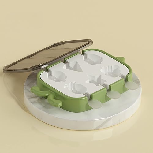 Miniatura 3 de Moldes de silicona para paletas de paletas para niños pequeños, 12 unidades, reutilizables, caseros, con forma de dibujos animados y frutas, moldes