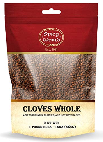 Whole Cloves (1 lb Bag) by Spicy World - Perfect for Cooking, Tea, Crafts, and Potpourri