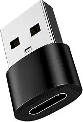 Adaptador USB Tipo C para USB Tipo A OTG 30W, Carregamento Rápido e Transferência de Dados, Compatível com iPhone 11 12 13 14 15 16 17 Pro Max, Android, MacBook, Notebook, Carro, Power Bank