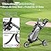Tivor Lightweight Golf Push cart 3 Wheel,Foldable Golf Trolley for Adults and Junior with Ergonomic Adjustable Handle, Scorecard Holder, Umbrella Mount, Foot Brake, All-Terrain Wheels(Black)