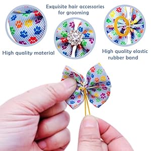 Pet Show 50pcs25pairs Paw Pattern Small Dog Hair Bows Bulk with Rubber Bands for Medium Dogs Cats Puppy Shih Tzu Rhinestone Bowknot Topknot Yorkies Rabbits Girl Boy Pet Grooming Hair Accessories  Cucciolini Doodles Pet show 50pcs25pairs paw pattern small dog hair bows bulk with rubber bands for medium dogs cats puppy shih tzu rhinestone bowknot topknot yorkies rabbits girl boy pet grooming hair accessories   cucciolini doodles
