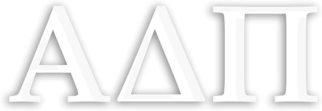 Officially Licensed Alpha Delta Pi 8" x 3" Window Decal - White