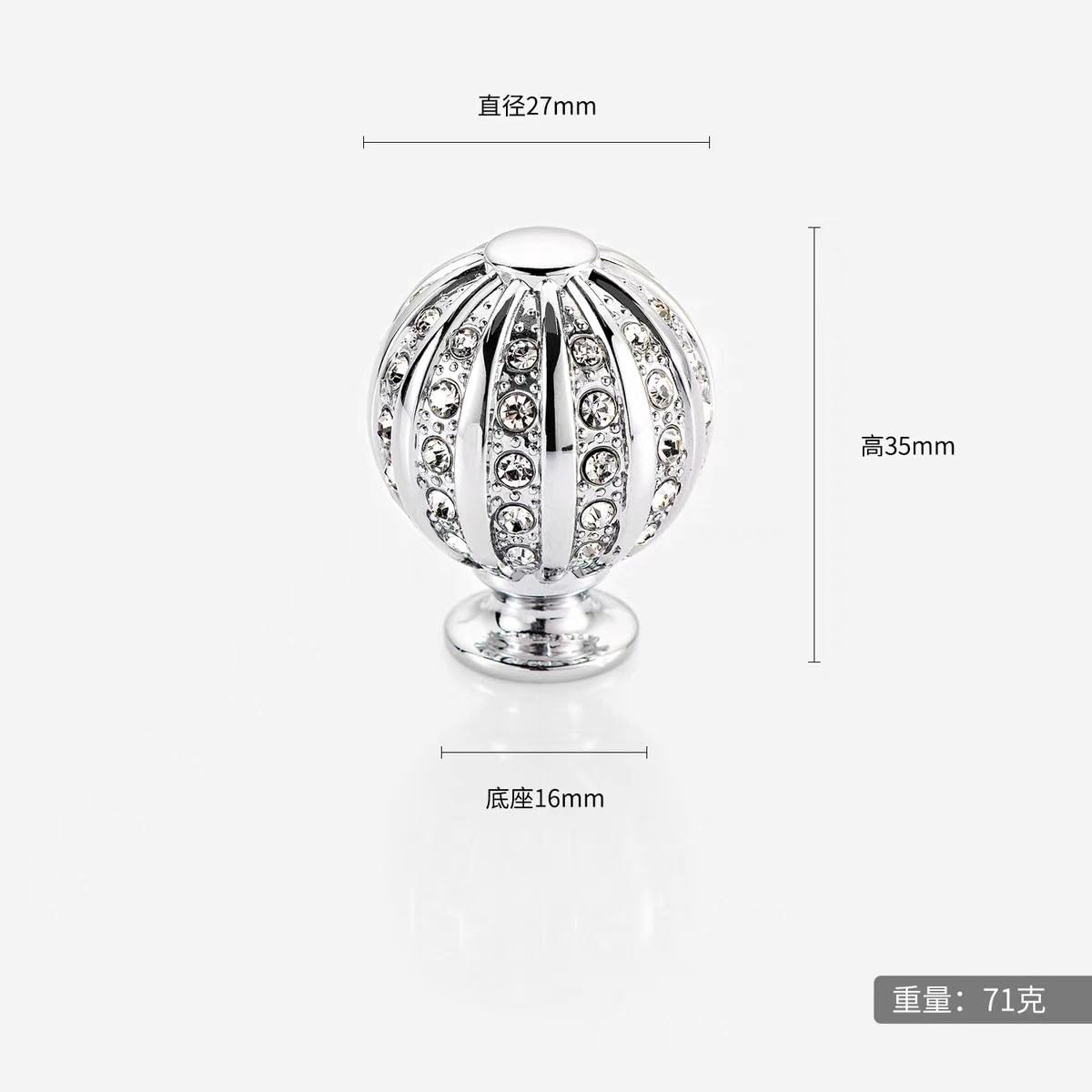 Crystal Glass doorKnobs, Crystal Drawer Handles,Crystal Cupboard Knobs,2pcs Rhinestone Crystal Drawer Knob,Europe Style Gold Pull Handle,Furniture Door Pull Knobs,Solid Zine-Alloy Cabinet Pull 0010(Go