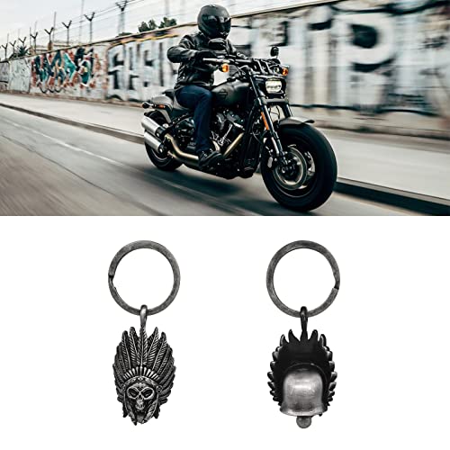 Dream Apparel Motorcycle Bells w/Hanger Biker Bell Motorcycle Accessories For Good Luck Safe Riding Luck Key Chain Bell - Thumbnail 2