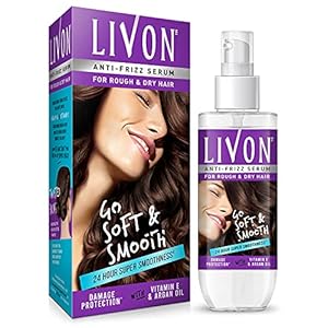 Livon Hair Serum For Women For Dry And Rough Hair | 24-Hour Frizz-Free Smoothness | With Argan Oil & Vitamin E | 100 Ml