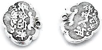 Antique Silver Plated Jewelry Making Charms Suppliers Wholesale L5YT4H Chinese Blessing Lock