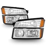 For Chrome 2002 2003 2004 2005 2006 Chevy Avalanche Body Cladding Model Headlights+Bumper Lights Set
