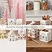 Lnrter Holiday Village Spice House Set, 6 Mini Christmas Gingerbread Houses Jars, Festive Decor Kitchen Countertop Christmas Candle or Wax Warmer Display Cozy Decoration Coffee Bar Home(1 set)