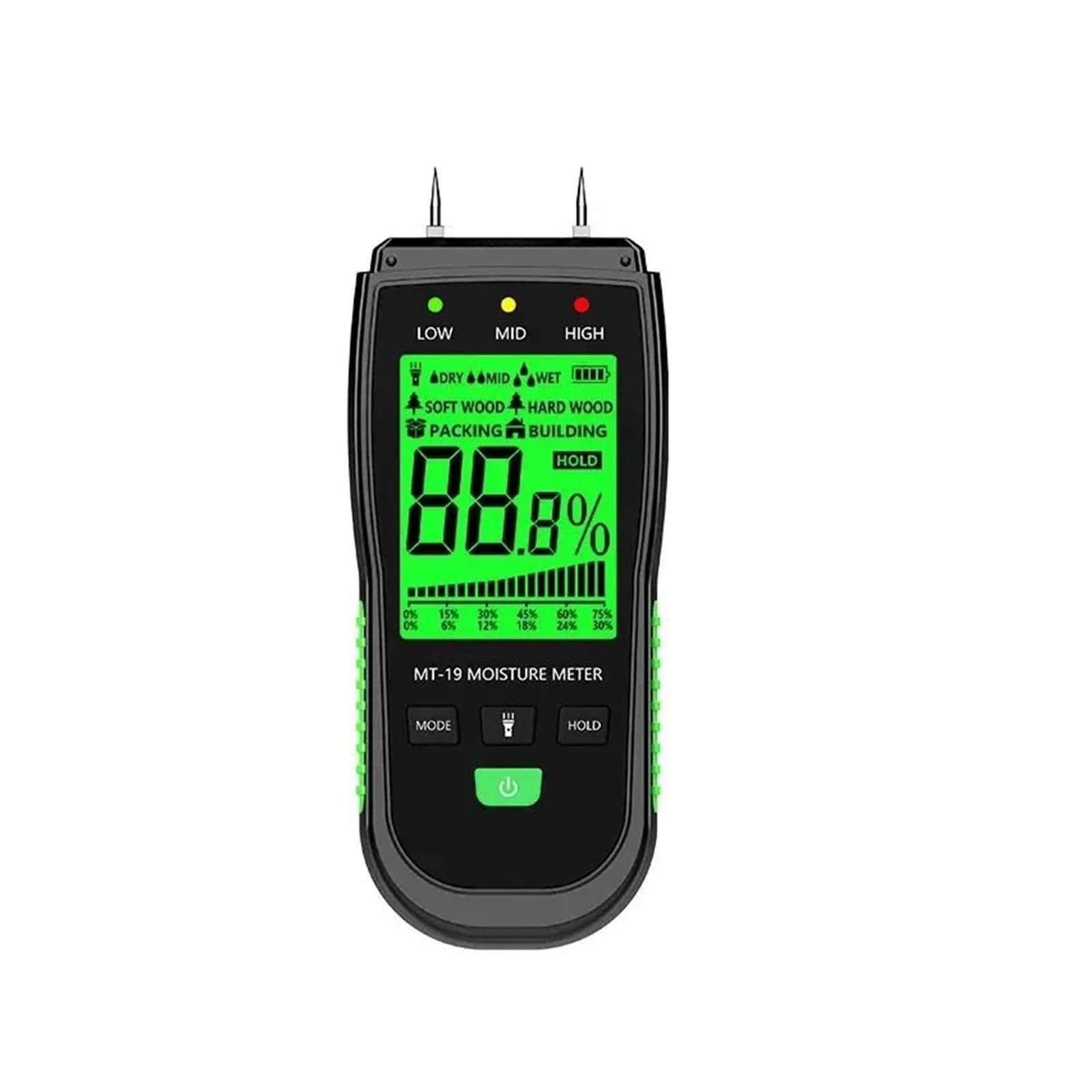 Amrttwy 1 Moisture Meter, Moisture Meter, Wood Wall Tester Cardboard Hygrometer Cement Brick