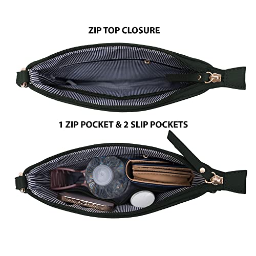 Image of Solene Crossbody Bag Functional Multi Pocket Messenger Purse Top Zip Closure Shoulder Handbag With Adjustable Strap