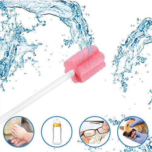 Wellgler's Oral Care Swabs - Disposable Mouth Cleaning Spong swabs (250count, Pink) - Thumbnail 7