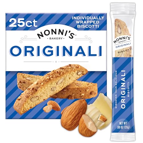 Nonni's Biscotti Value Pack, Originali Classic Almond, 25 Count, 1.1 Pound
