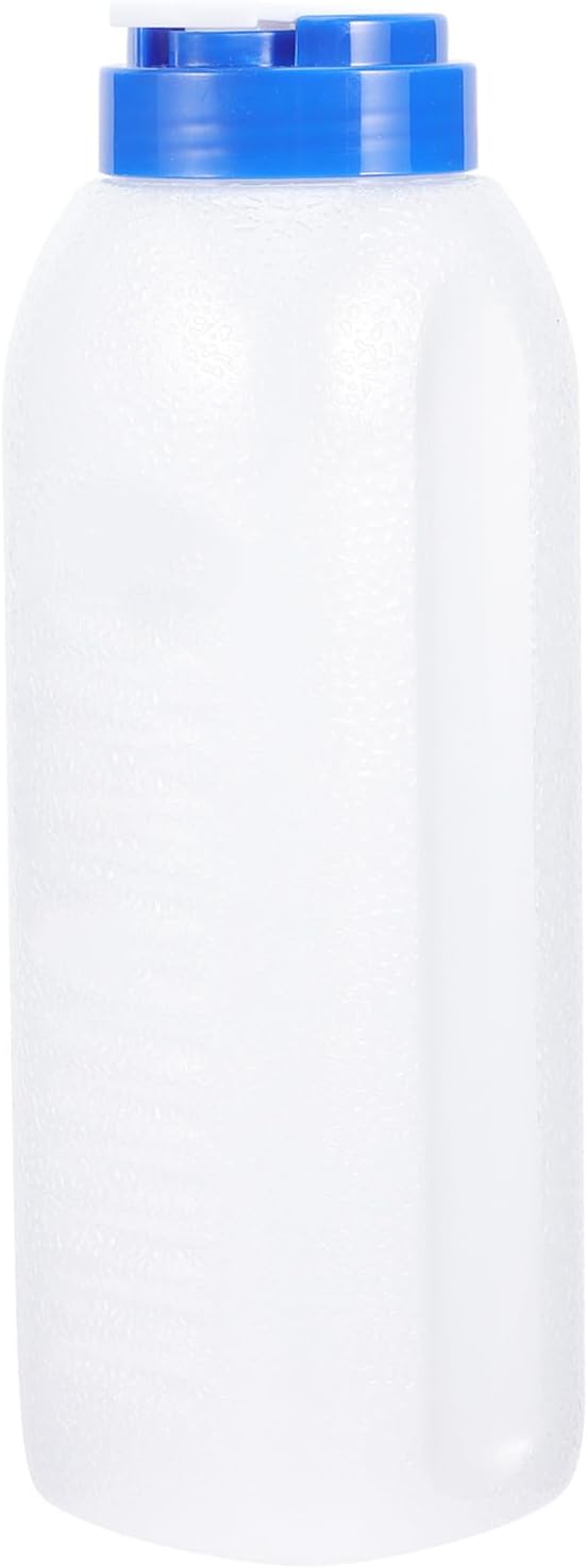 L Plastic Water Pitcher with Flip Lid, Wide Mouth and Handle