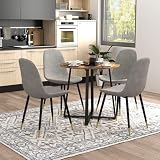 ARREDAMENTI Conjunto 4 sillas Cocina Modernas Mediados Siglo, Cómodas Sillas Comedor Tapizadas Piel Sintética, Asiento...
