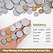 YTYOTO 1000 Pcs Fake Coins for Kids Learning, Plastic Play Coins for Teaching,200 Pennies, 200 Nickels, 200 Dimes, 200 Quarters, 200 Half-Dollars for Kids Pretend Play Store Or Cash Register