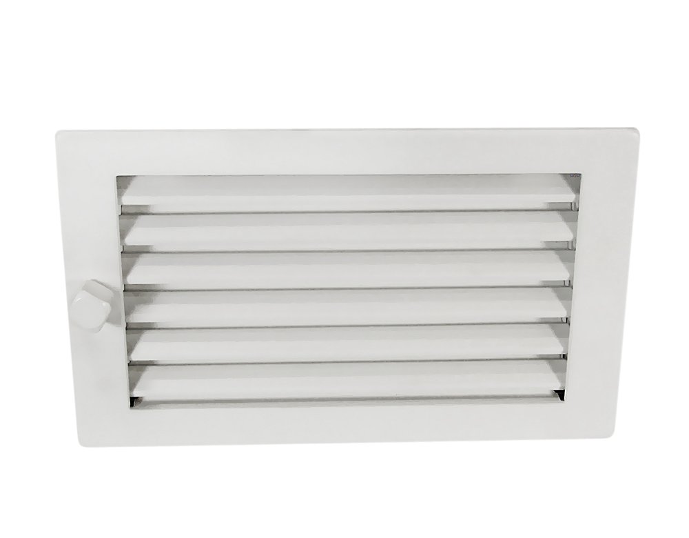 Warmluftgitter WG 2515 W Weiss 250 x 150mm mit Einbaurahmen