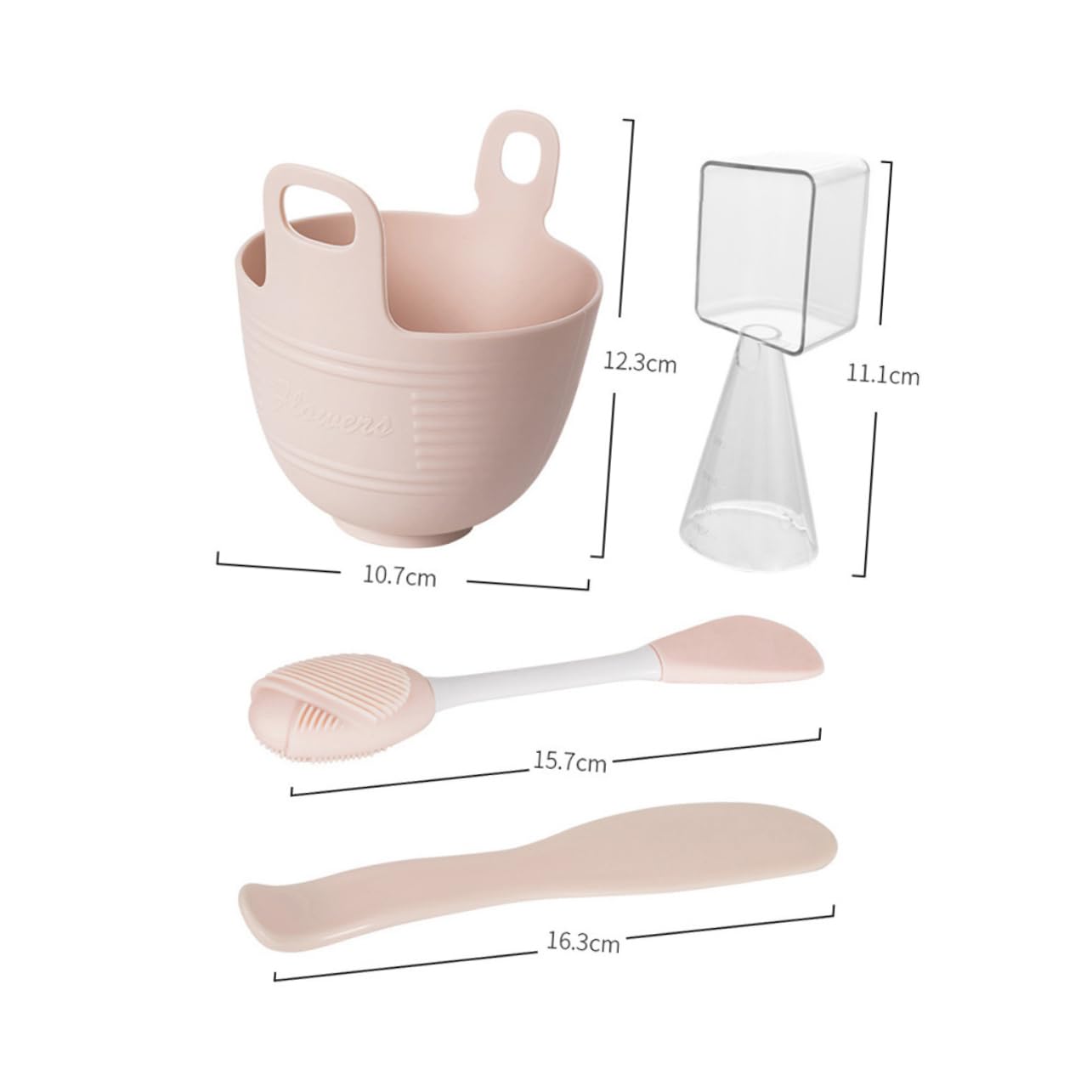 Healeved Silicone Facial Mask Bowl Set Diy Face Mask Kit Mixing Spoon for Women