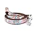 The Worthy Dog Swirly Floral Leash 5ft Stylish Brown Pattern, Comfortable Durable Nylon Fits Small, Medium, Large Dogs, Fun Outdoor Puppy Walking Accessory-Small
