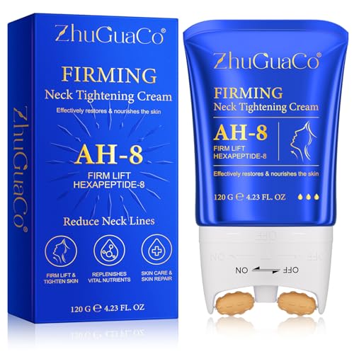 Crema Cuello y Escote Reafirmante Antiarrugas, Crema Reafirmante Antiarrugas para Cuello y Escote,AH-8 Lift & Firming Neck Cream, Reduce Arrugas,Fórmula Antiedad para Piel Firme y Suav,Hidrata y Nutre