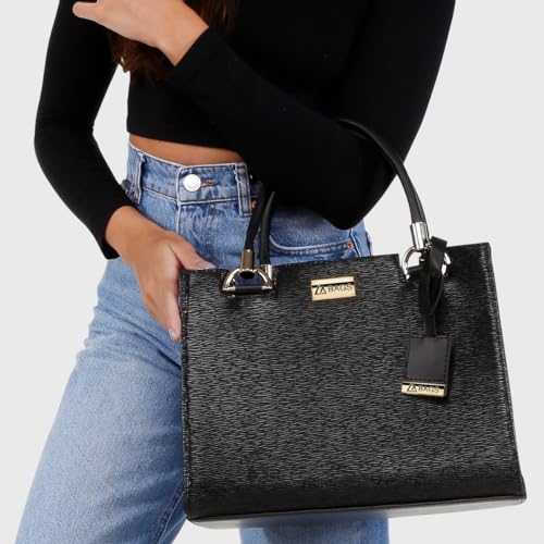 Bolsa Feminina Grande Transversal Ombro Forro Cetim Casual Preto