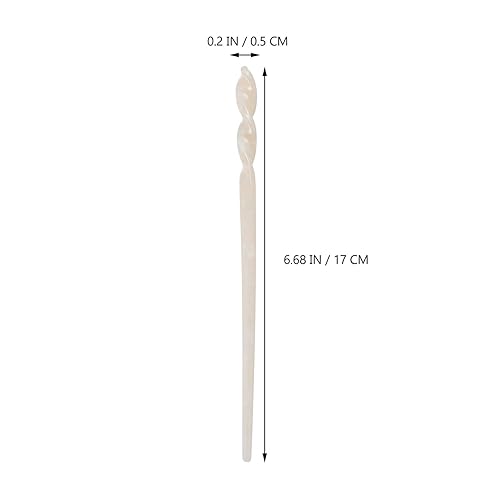 Miniatura 2 de Beaupretty Accesorios para el cabello de acetato de 2 piezas palillos japoneses vintage de diseño giratorio para peinar